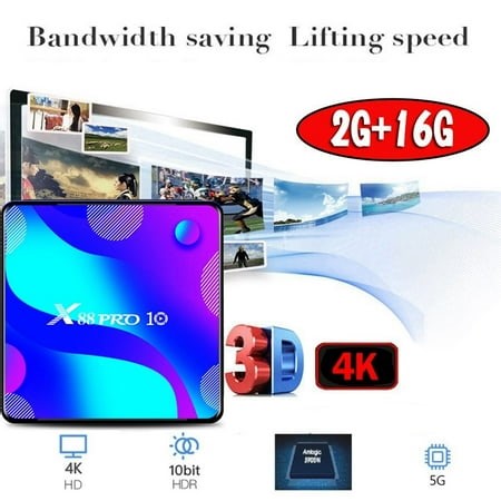 X88 Pro 10 Android 11.0 16G 2G Tv Box 4K Rk3318 Wifi Bt Media Player 100M - Walmart.ca