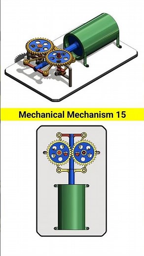 Air Compressor With Two Coaxial Piston Mechanism 📌 | Mechanical Design & Animation
