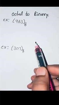 octal to binary conversion #computerscience #mca #shorts