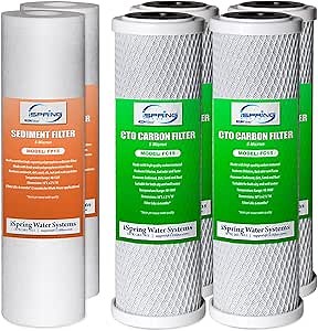 Amazon.com: iSpring F6CTO Prefilters for CW31 and Standard Reverse Osmosis RO Water Filter Systems 1-Year Replacement Supply Filter Cartridge Pack Set, No Membrane : Industrial & Scientific