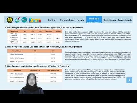 Optimasi Absorber Column Dengan Solvent Methyldiethanolamine Dan Piperazine Atau Non Piperazine