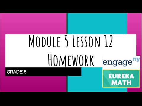 Engage NY // Eureka Math Grade 5 Module 5 Lesson 12 Homework
