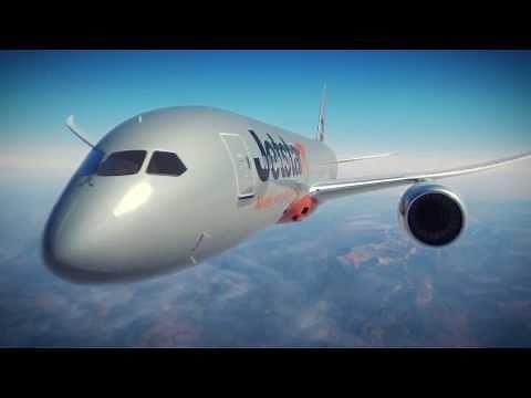 Jetstar Boeing 787 fly-through
