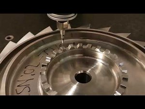 Curvic Coupling Inspection With LSP-X1H Equipped Hexagon CMM , Quindos Software