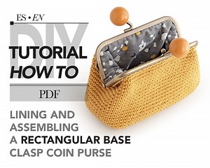 Clasp Coin Purse Lining TUTORIAL: Rectangular Base (PDF Pattern) - Etsy