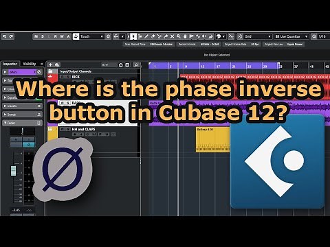 Cubase 12: How to invert the phase on an audio channel (phase-inverse button)