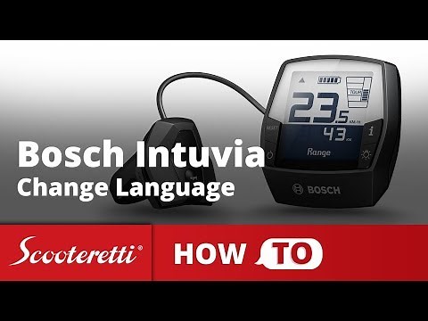 Bosch Intuvia Language Change