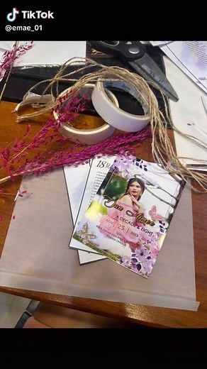 Diy invitation card for debut