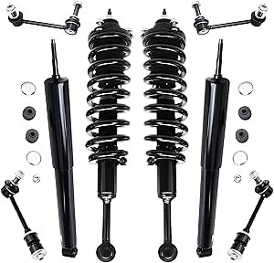 Detroit Axle - 8pc Struts Shocks Kit for 2003-2018 Toyota 4Runner 2007-2014 FJ Cruiser Front 2 Struts with Coil Spring Assembly Rear 4 Sway Bar Links 2 Shock Absorbers Replacement Suspension Kit