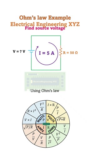 Ohms law example 6 #solved #electricalengineering #ohmslaw