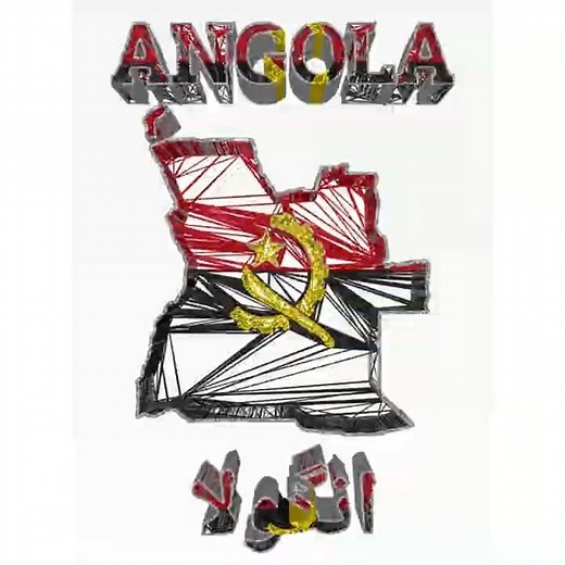 3D map of Angola Mapa 3D de Angola #map #3d #country