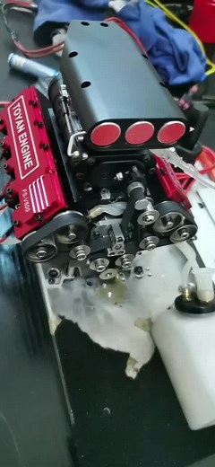 Miniature V8 Engine with Supercharger Kit for RC Enthusiasts