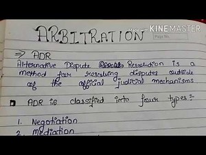 ARBITRATION (PART-1) / LLB NOTES