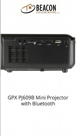GPX PJ609B Mini Projector with Bluetooth
