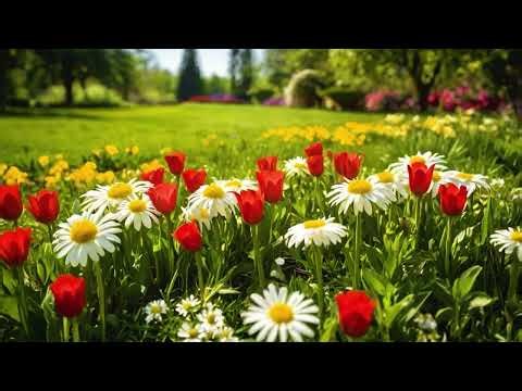 🌸 Spring Nature Bliss | Colorful Flowers, Birdsong & Tranquil Moments 🐦🌷