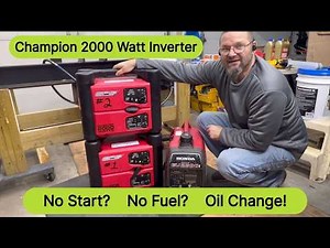 Champion 2000W Inverter Generator Repair + Maintenance Tips