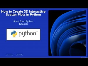 How to Create Interactive 3D Scatter Plots using Python (in 2 minutes)