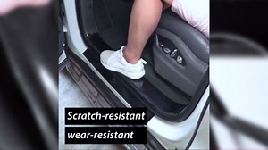 CloudBuyer Universal Car Door Edge Protector, Carbon Fiber 5D Gloss Black Vinyl Wrap Film with Anti-Collision Protection for Most Vehicles (33Ft x 2.7In, Black)