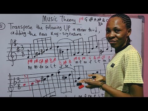 How to Transpose a piece of music from given to needed