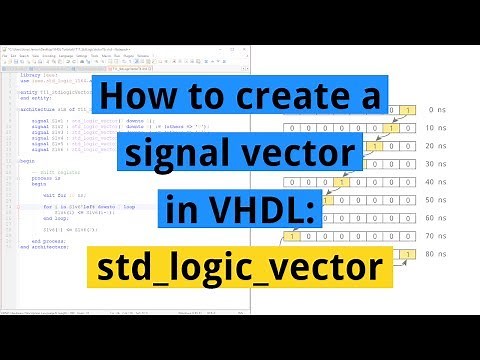 How to create a signal vector in VHDL: std_logic_vector