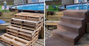 How To Make Above Ground Pool Steps From Old Pallets For Less Than $100