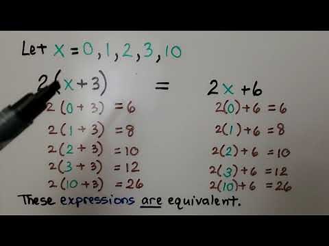 6th Grade Math 10.3a, Identifying Equivalent Expressions