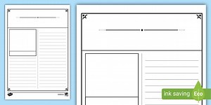 Newspaper Writing Template