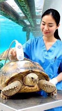 Satisfying Turtle Shell Polishing | Mesmerizing Turtle Care #Shorts #TurtleShell