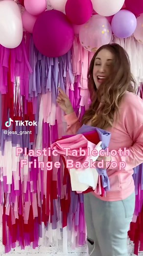 DIY Plastic Tablecloth Backdrop Tutorial