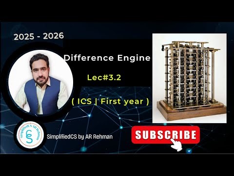 Chapter1 Difference Engine Explained | Charles Babbage | ICS Computer Science Class 11 |KPK Textbook