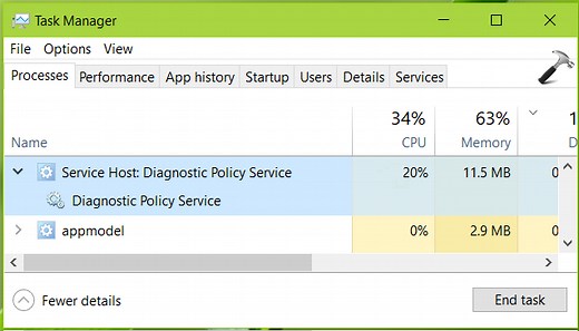 [FIX] Service Host: Diagnostic Policy Service High CPU Usage In Windows 10