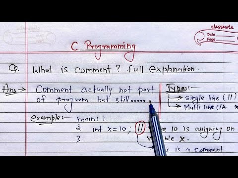 C Comments | What is comment? with types | Learn coding
