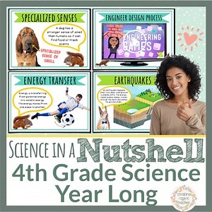 4th Fourth Grade Science Year Long NGSS Science in a Nutshell Digital Resources