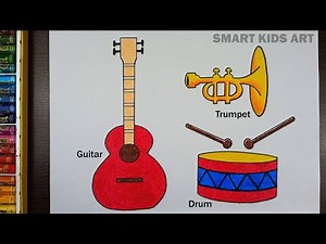 How To Draw Musical Instruments | संगीत वाद्य जंत्र | Musical Instruments Drawing | Draw Smart