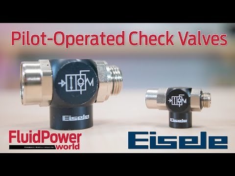 Pilot-operated check valves ensure safe pneumatic cylinder holding