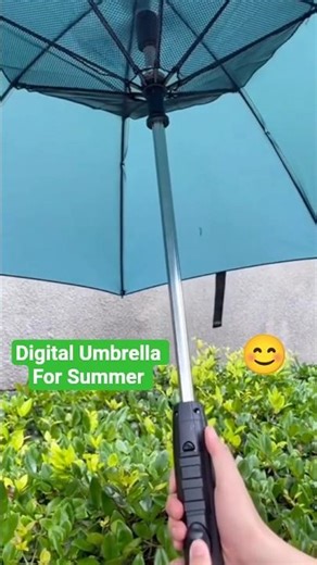 Next-Gen Digital Umbrella with Built-in Fan & Cooling Spray