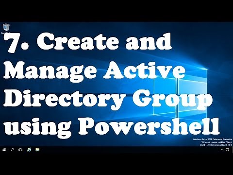 7. Create and Manage Active Directory Group using Powershell