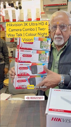 Hikvision 3K Ultra HD 4 Camera Combo | Two-Way Talk | Colour Night Vision #4camerasetup #hikvision