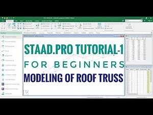 Staad.Pro Tutorial For Beginners | Tutorial - 1 | Modeling of Roof Truss Using Staad | MyCad |