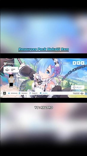 Addon Neko UI Rem | Resources Pack UI Anime for MCPE 1.21+ #Minecraft #Anime #texturepack