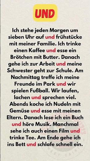 Deutsch für Anfänger 🌟 | Konjunktion „und“ leicht erklärt 🎓📘