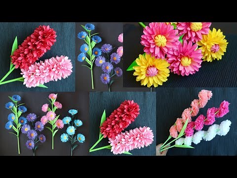 4 Types of Paper Flowers - How To Make Paper Flowers - Paper Craft