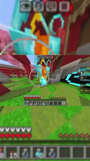 minecraft bedrock pvp combos|| #minecraft #shorts #combo
