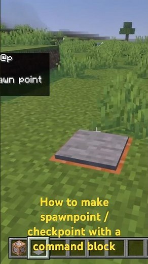 How to make a spawnpoint/checkpoint with a command block