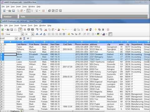 LibreOffice Base (03) Import Data from a Calc File