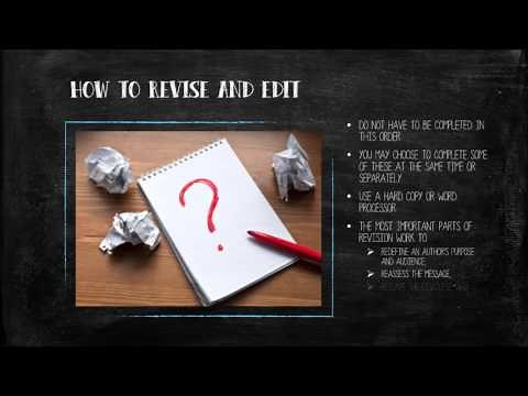Revising and Editing