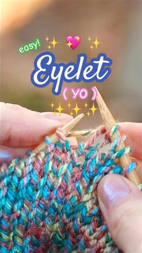 Yarn Over (YO) ✨ Increase Stitch • #knittingstitches #knittingtutorial