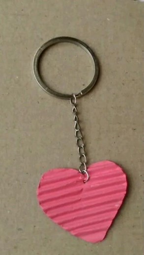 Making a Keychain from Cardboard #youtubeshorts #diy #recycle #short