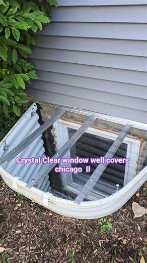 Crystal 🔮 Clear Custom window well covers #customwindowwellcovers #basementwindow #construction