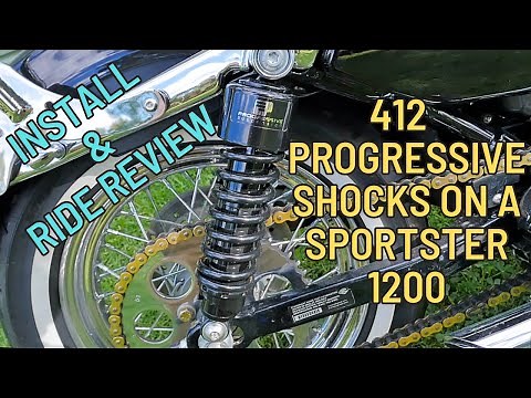 Sportster Heavy Duty progressive 412 shocks - Install and review